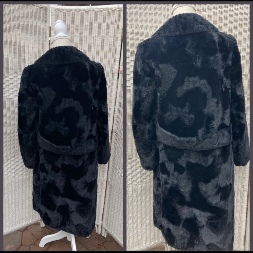 Vintage faux fur double breasted coat - Picture 4 of 5